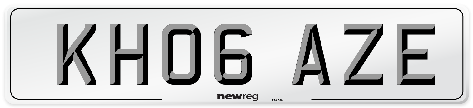 KH06 AZE Number Plate from New Reg